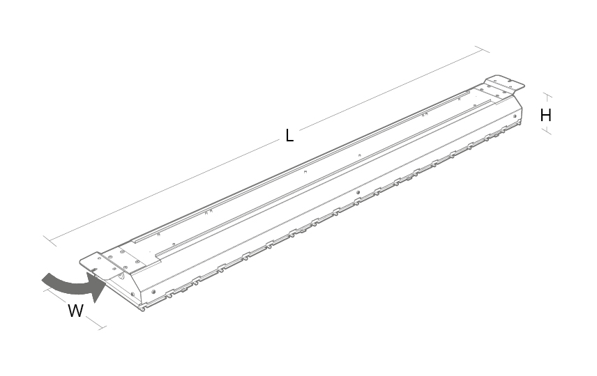 Arena Sport 1200 296mm Wide 22190lm 4000K Ra>80 DALI