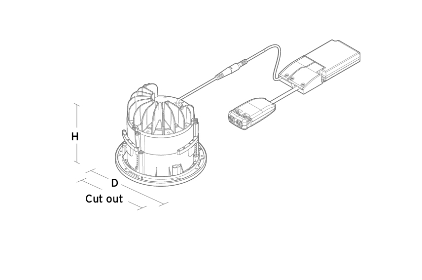 Rax 150 U19 White 1570lm 4000K Ra>80 Trailing edge dimming