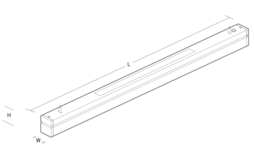 Facet White 3240lm 3000K Ra>80 Dim 1x pull switch