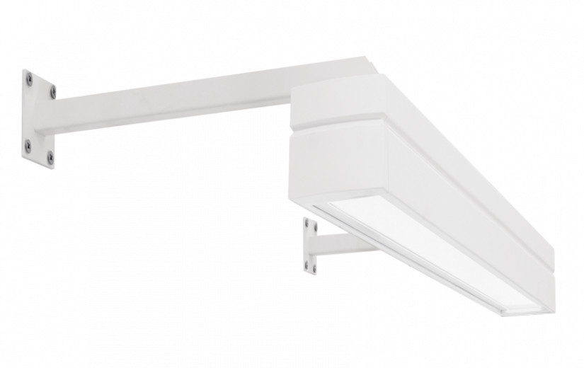 Facet II White Wall bracket Sheet steel