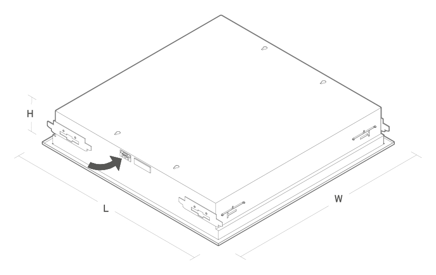 Multi Concept 595x595 White Luminaire housing