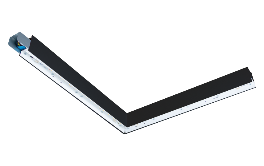 Lineal Corner Svart 1740lm 3000K Ra>80 DALI-2 / Push Dim