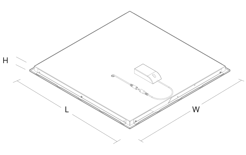 Molior Line 592x592 White 3580lm 4000K Ra>80