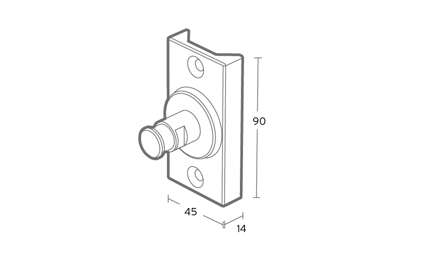 Wax Black Pole and wall consol Die-cast aluminium