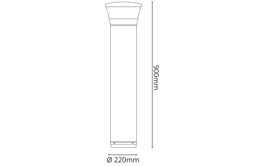 CircLED Pollare Svart Soft 770lm 4000K Ra 98 Ej dimbar