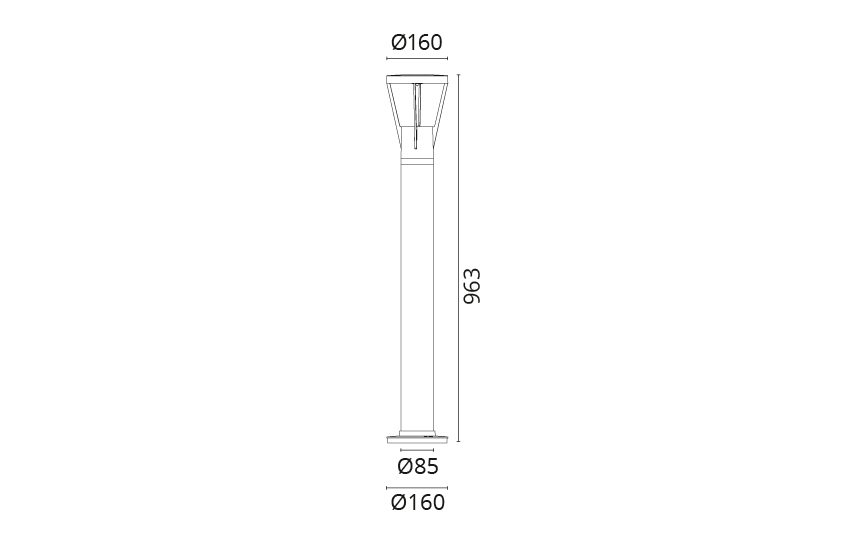 Arco Air Graphite 75lm 2700K Ra>90 Trailing edge dimming