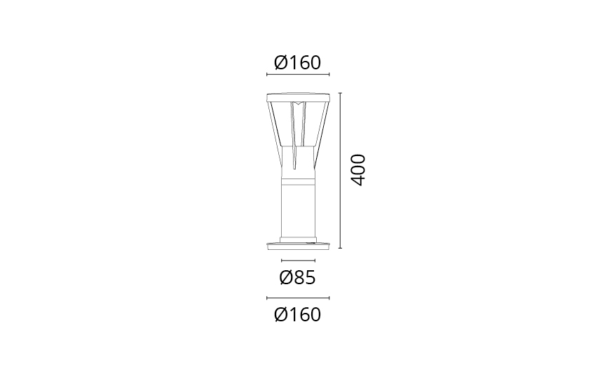 Arco Air Grafit R 75lm 2700K Ra>90 Bakkantsdimmer