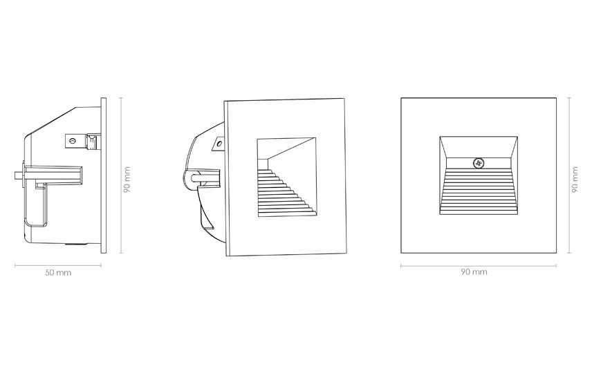 Capella IsoSafe Svart 25lm 2700K Ra>80 Bakkantsdimmer