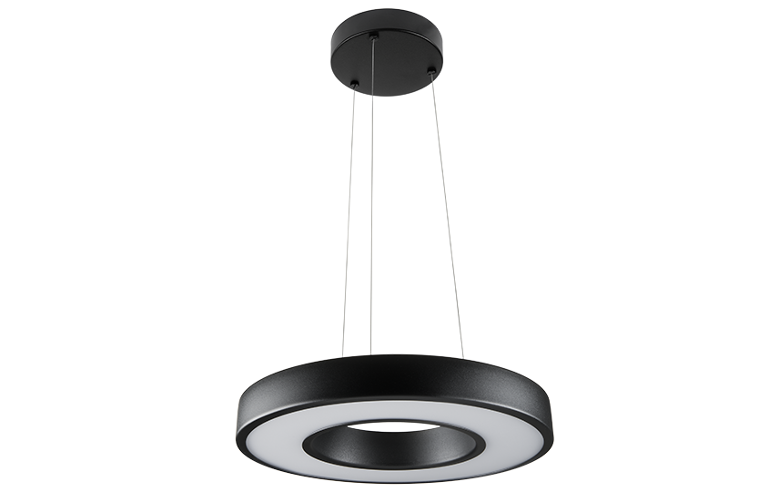 Circulus Pendant Black 1345lm 3000K Ra>80 DALI-2 / Push Dim