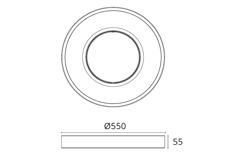 Circulus Maxi Svart 3210lm 4000K Ra>80 Nödbelysning 3 h