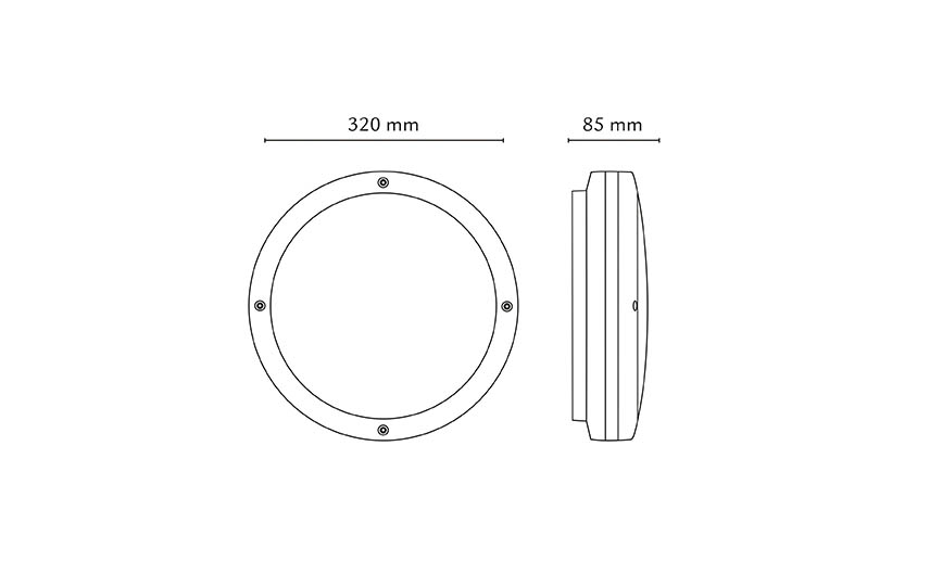 Evje 2000 Grafit 1180lm 3000K Ra>80 Sensor