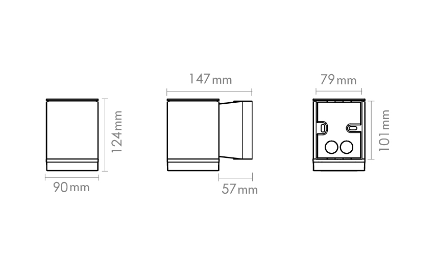 Echo Deco Grafit 180lm 2700K Ra>80 Bakkantsdimmer