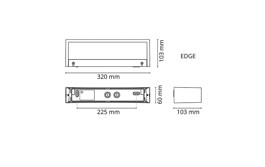 Edge Graphite 580lm 3000K Ra>80 Trailing edge dimming