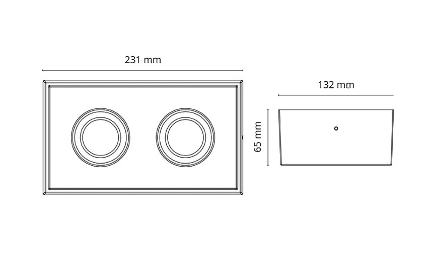 Cube DimToWarm Svart DimToWarm 980lm 2000-2800K Ra>95 Bakkantsdimmer