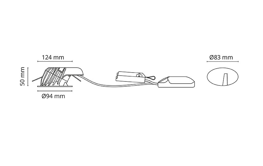 Junistar Asymmetric Blanc 610lm 3000K Ra>95 Coupure de phase descendante