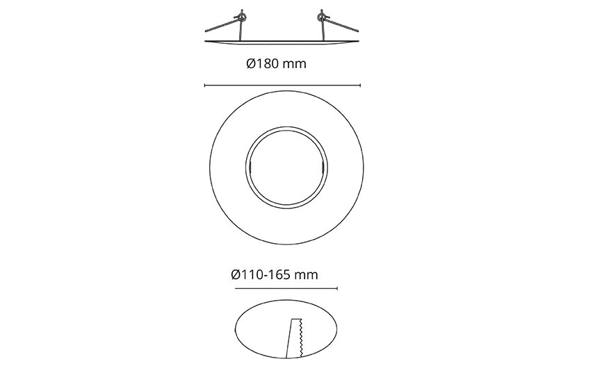 Rehab Ring Graphit 180mm for Junistar, Uniled, Soft & Jupiter Edelstahl