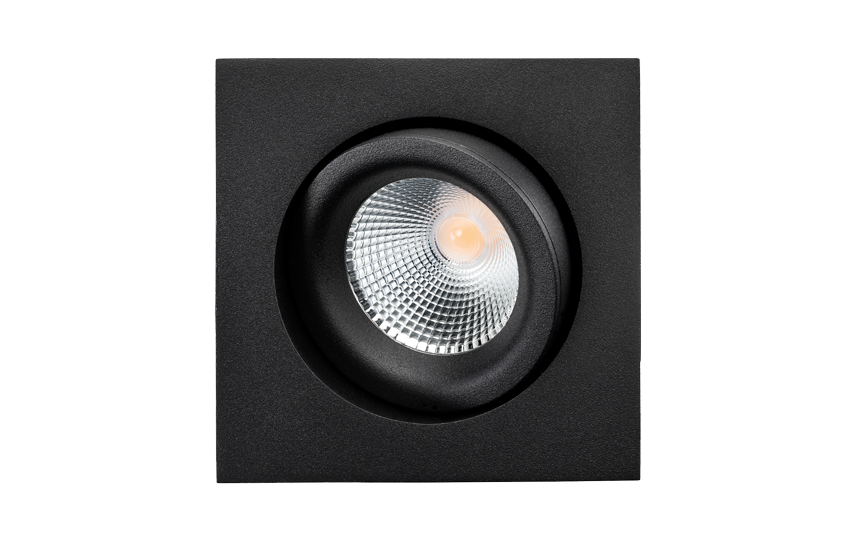 Junistar Lux Square Black 590lm 3000K Ra 98 Trailing edge dimming