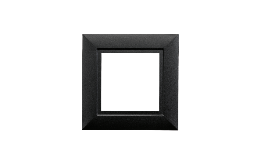 Soft Square Schwarz 1X Rahmen Edelstahl