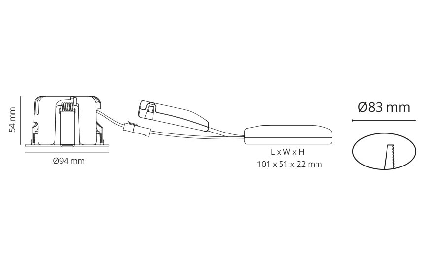 Junistar IsoSafe TW Weiss 500lm (@ 4000K) 2000-4000K Ra>90 Tunable White LEDDim