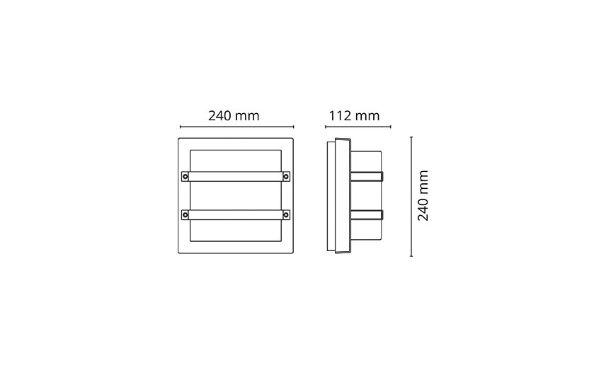 Largo Grafit 550lm 3000K Ra>80 Bakkantsdimmer