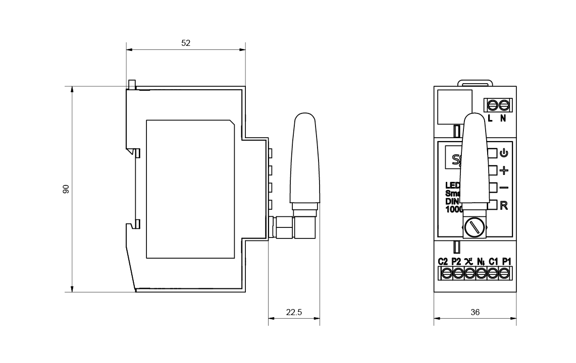 LEDDim Smart DIN 1000 1000VA