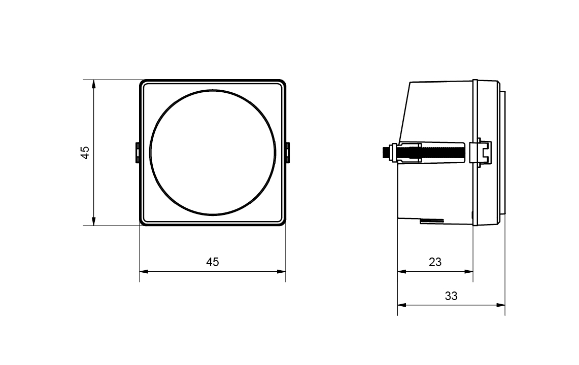 LEDDim 200 II Antracit Drejeknap + Inderramme Polycarbonat (PC)