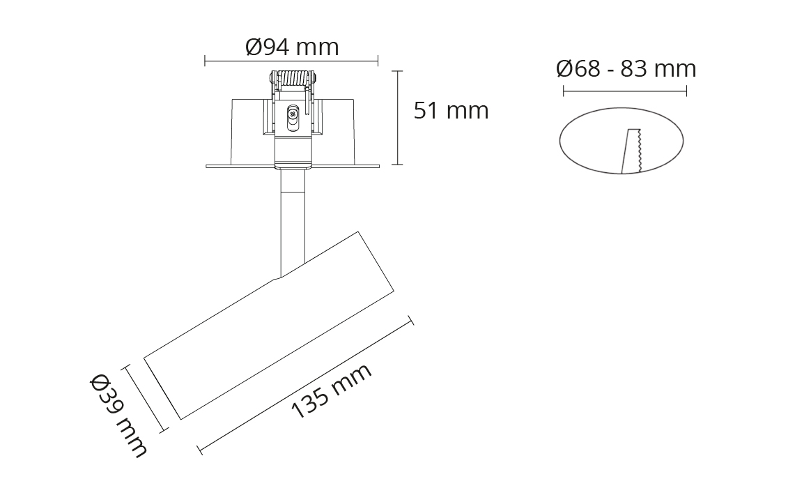 Tube Micro R Vit 700lm 3000K Ra 98 Bakkantsdimmer