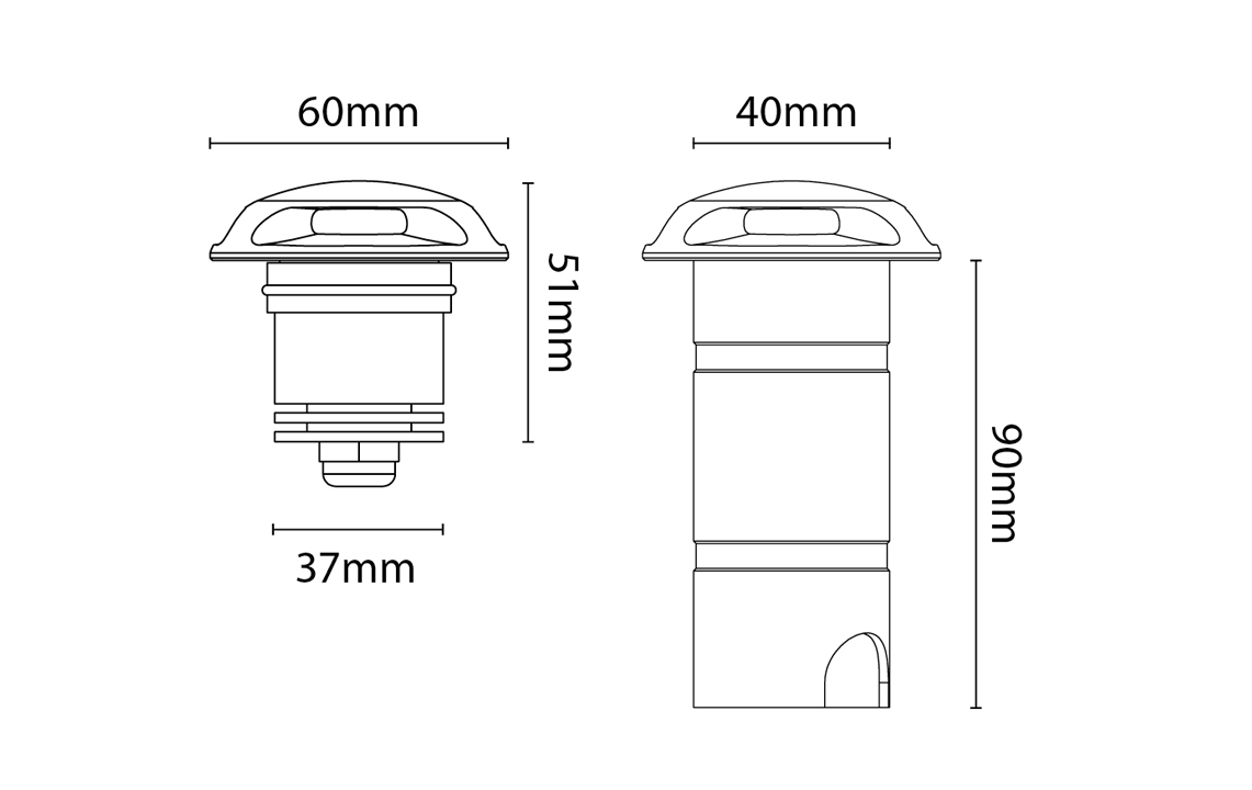 Luna Deco 1 8lm 3000K Ra>80 Dimbar, avhengig av driver