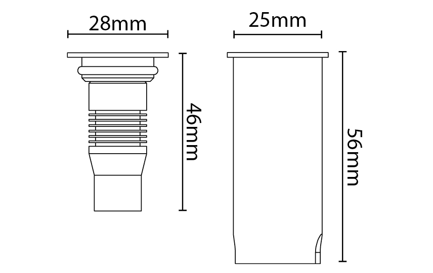 Luna Mini Graphite 92lm 3000K Ra>80 dimmable, en fonction du alimentation