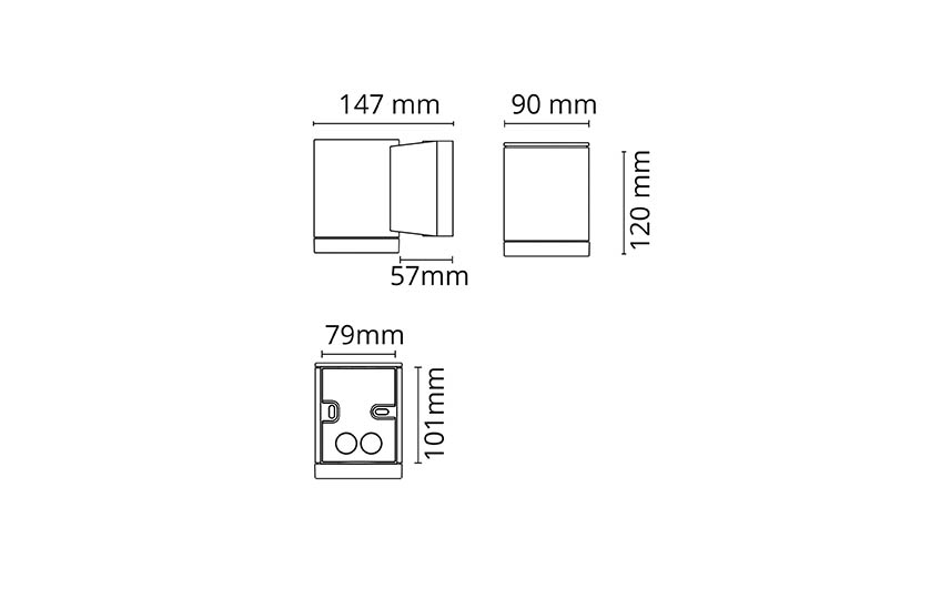 Metro 1x35W Weiss Phasenabschnittsdimmung