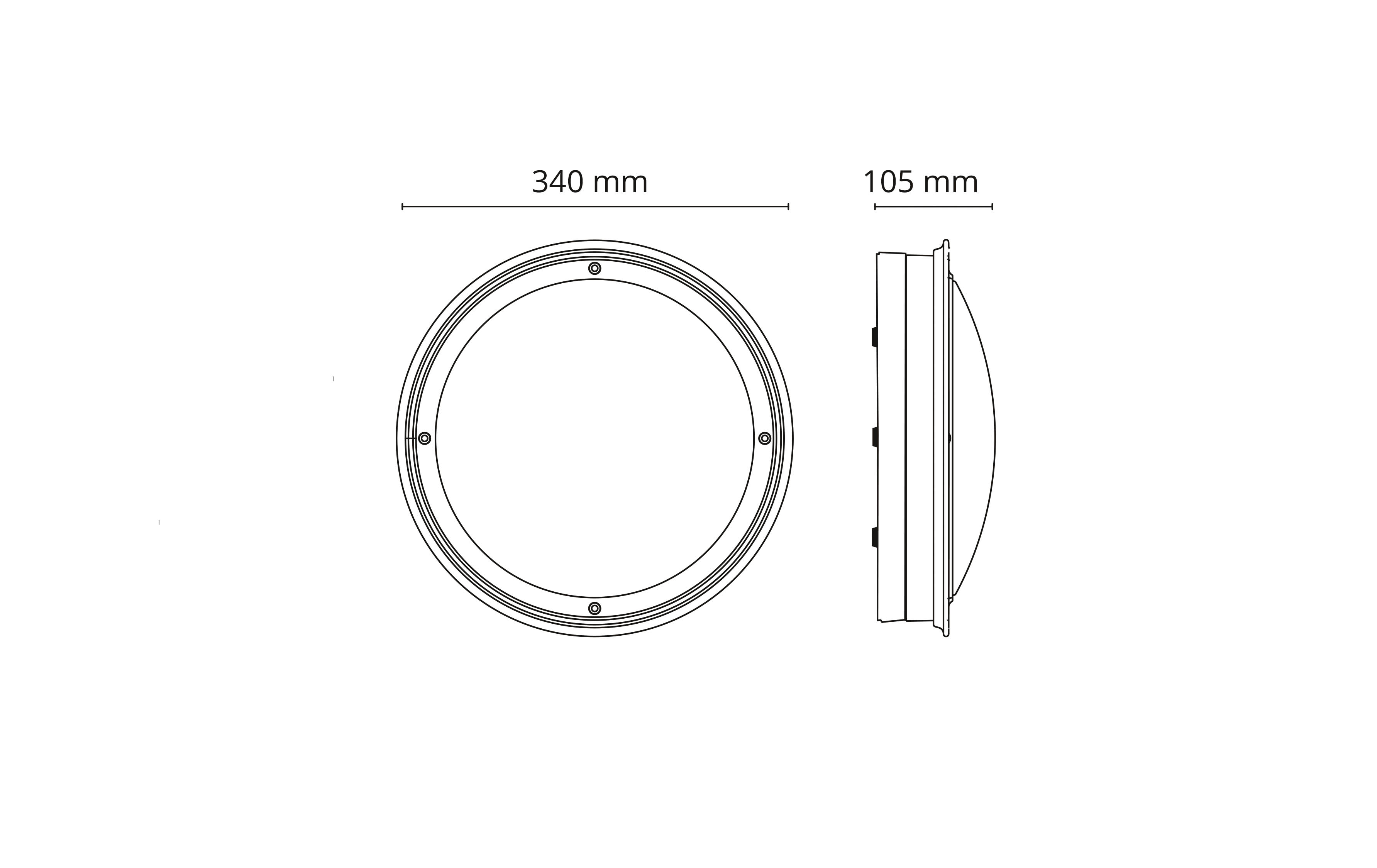 Piano 2000 White 1500lm 3000K Ra>80 Trailing edge dimming