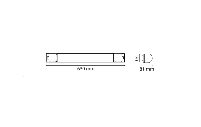 Prelude Vit m/ dubbla uttag 1020lm 2700K Ra>90 Bakkantsdimmer