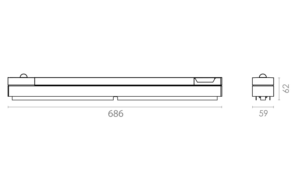 Prelude Square Vit m/ kontakt 1490lm 2700K Ra>90 PIR Sensor