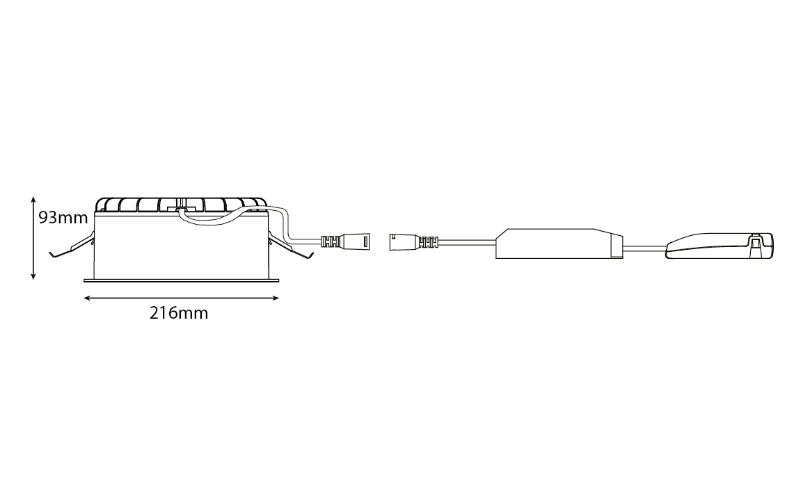 Rax Soft 200 Svart 3000 4000K Ra>80 DALI / Push Dim