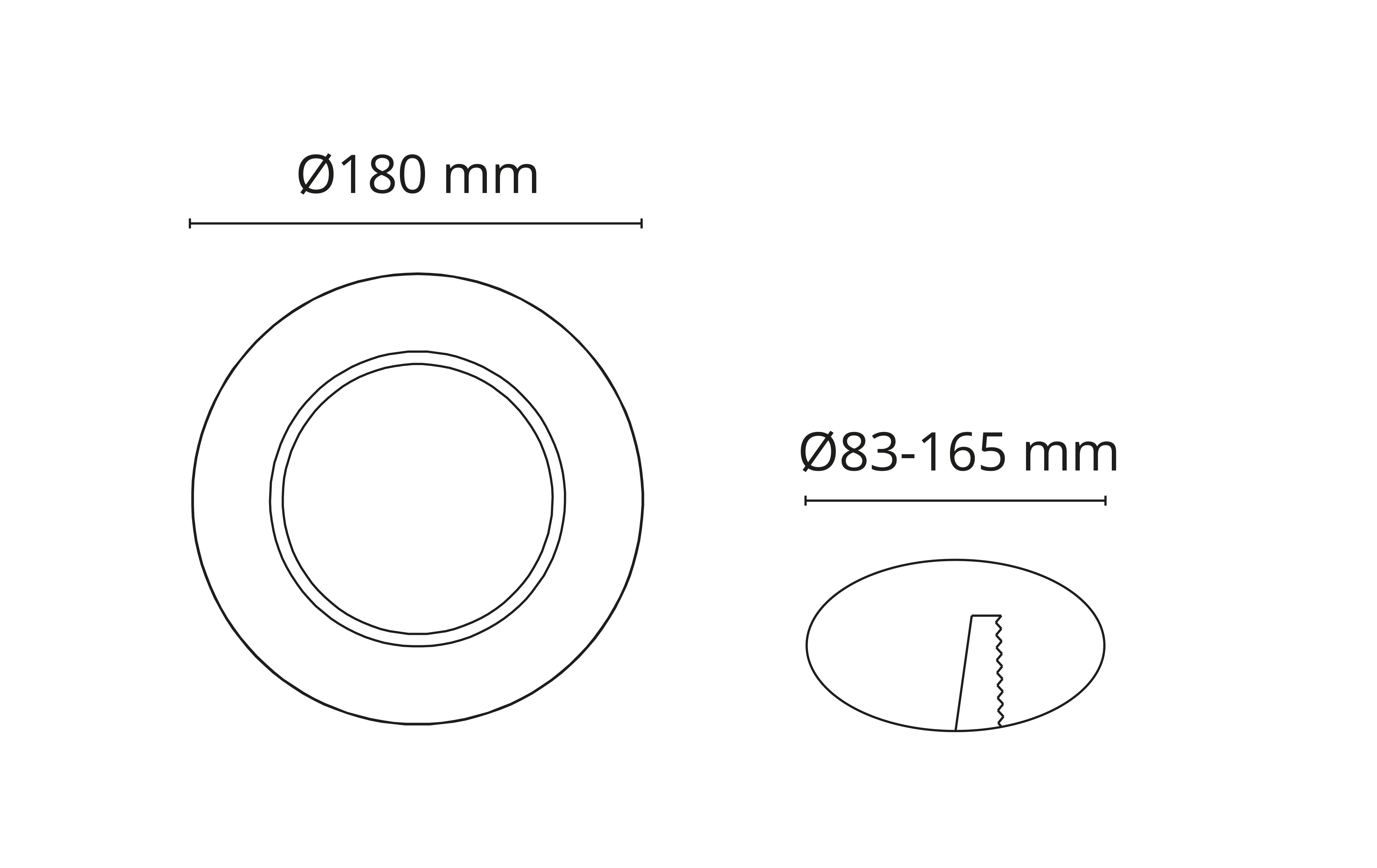 Rehabring Hvid 180mm for Exclusive Midi & Jupiter Pro Rustfrit stål