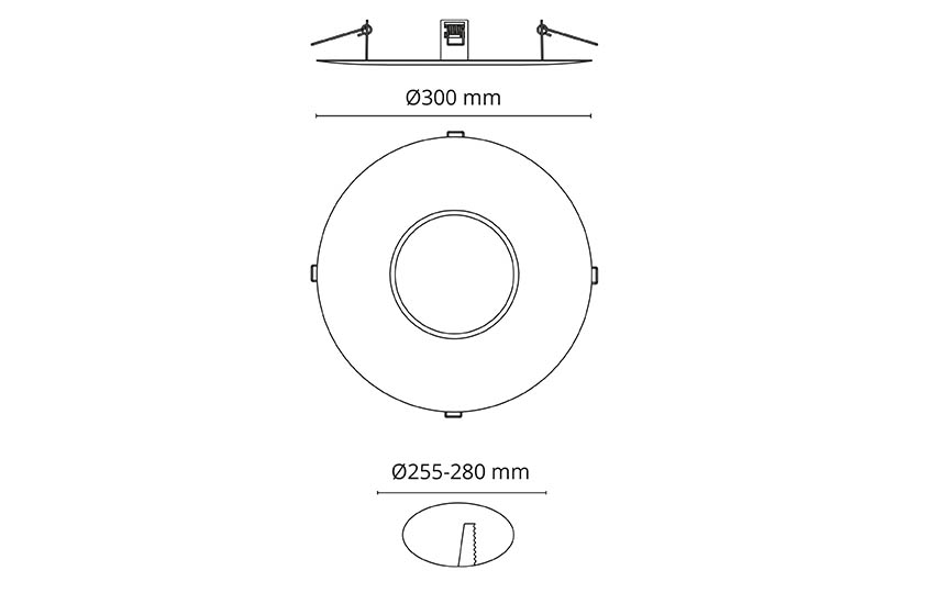 Rehabring Hvid 300mm for Exclusive Midi & Jupiter Pro Rustfrit stål