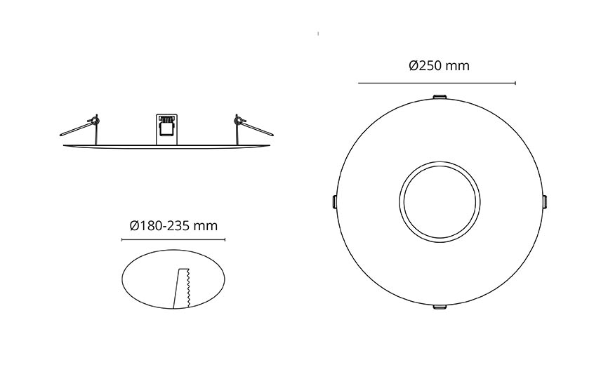 Rehabring Hvid 250mm for Junistar, Uniled, Soft & Jupiter Rustfrit stål