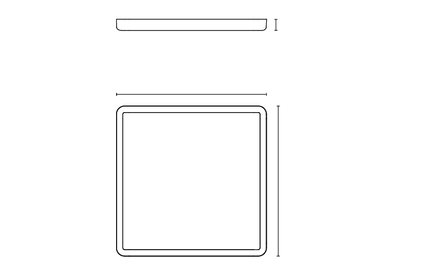 Sense Surface 370x370 Vit 1980lm 3000K Ra>80 Bakkantsdimmer