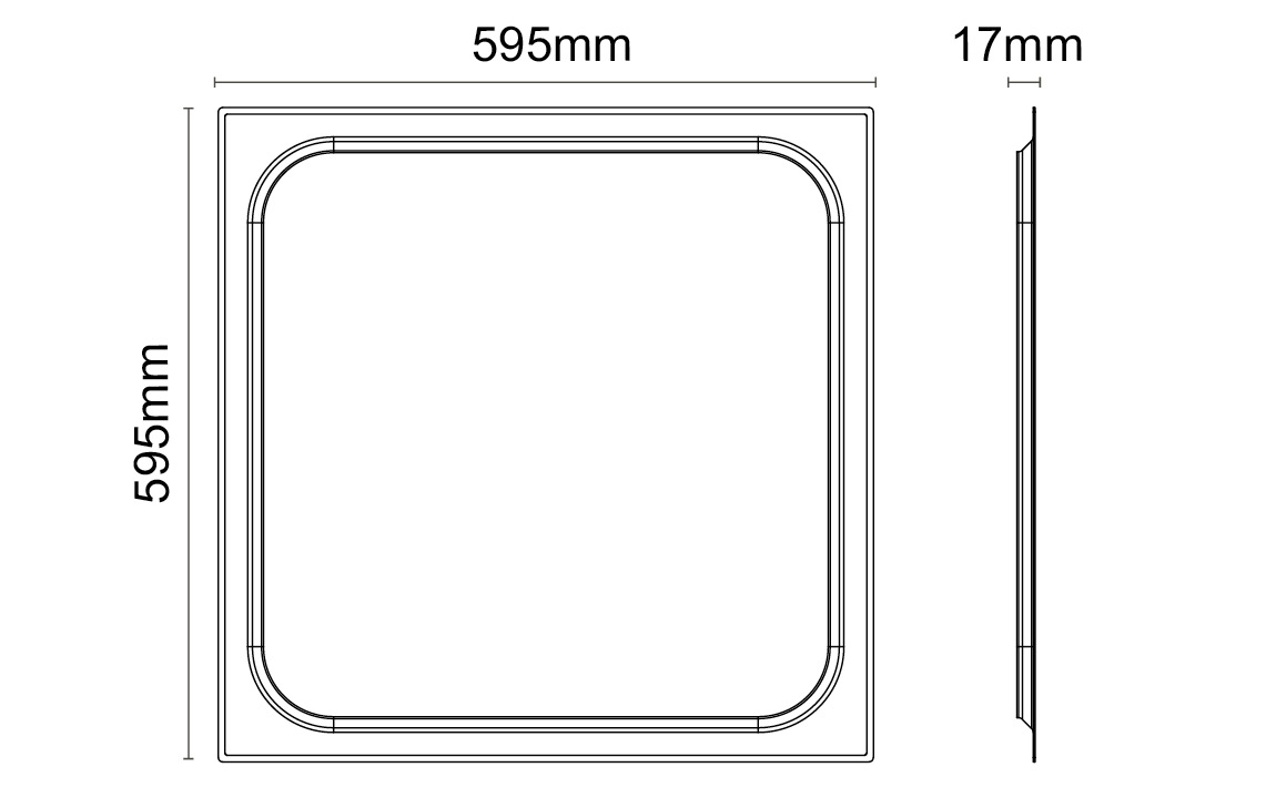 Sense Decor Soft White 600x600 Steel, Silicone Foam tape