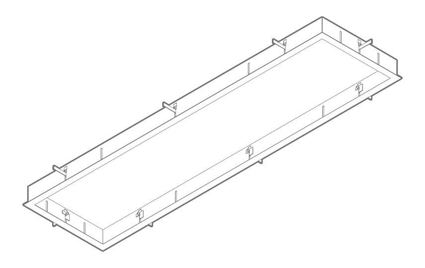 300x1200 Valkoinen Kipsilevy/Troldtekt Uppoasennus-asennuskehys Teräslevyä