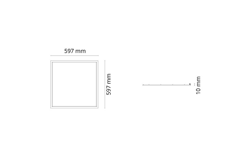 Sense Clean 600x600 Hvid 5000lm Prisme 5046lm 4000K Ra>90