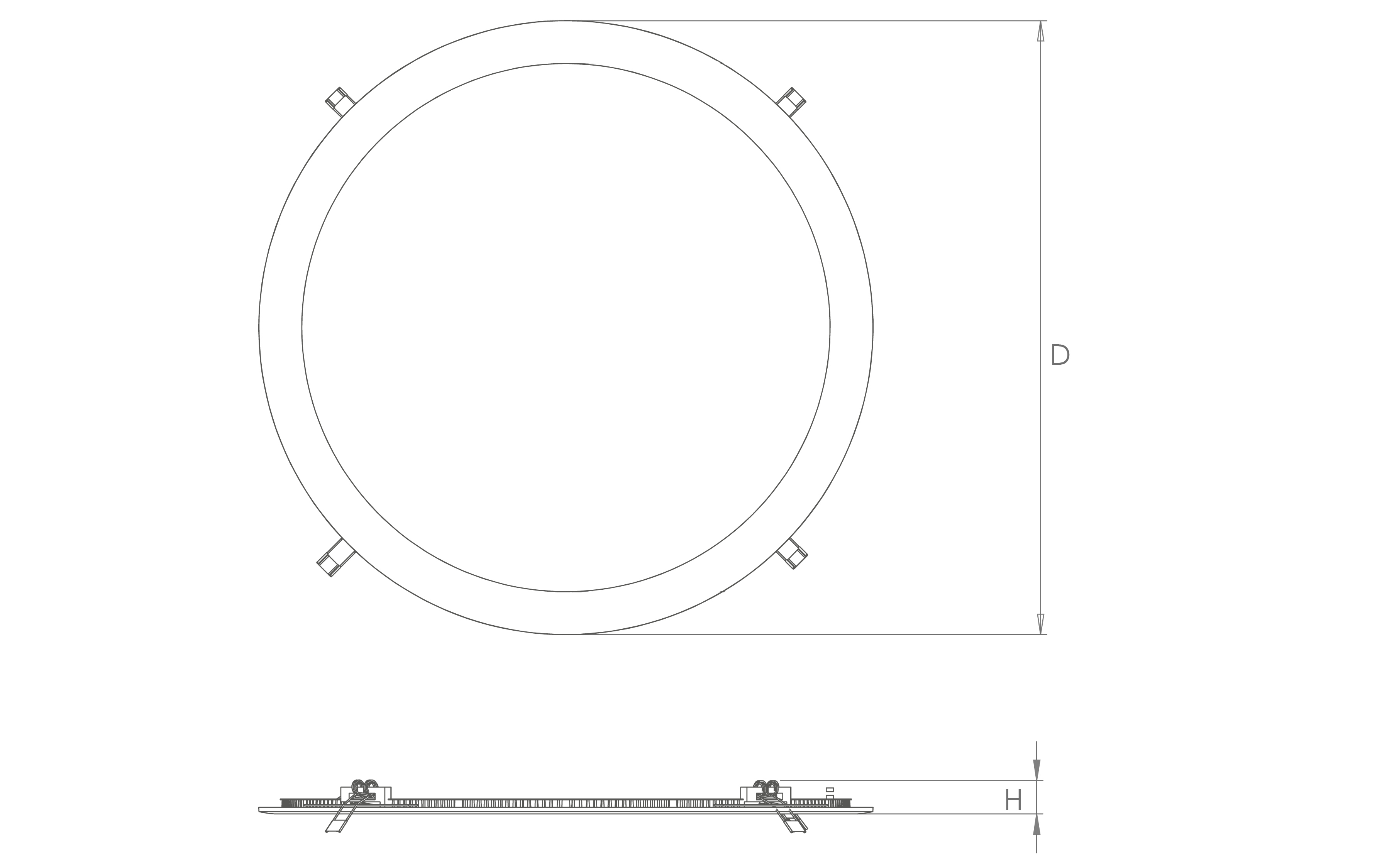 Sense Vit 255 1430lm 4000K Ra>80 DALI / Push Dim