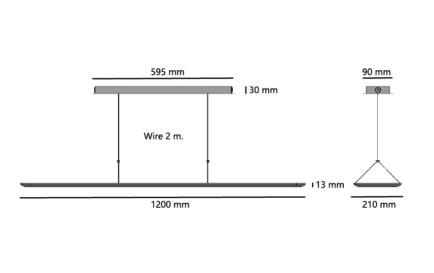 Sense Air Hvid 3500lm 3000K Ra>80 On/Off