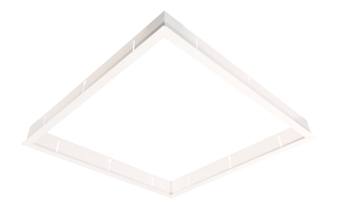 625x625 White Plaster board/Troldtekt Recessed frame Sheet steel