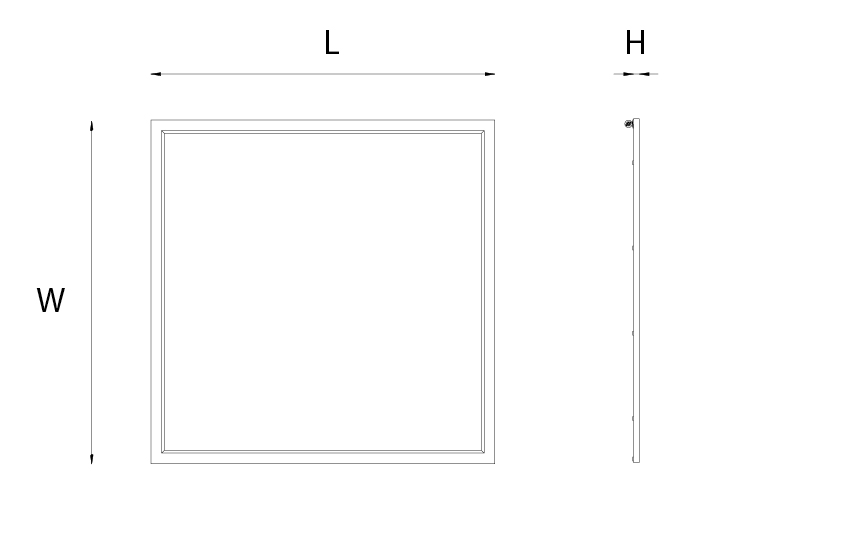 Sense TW 625x625 White Opalprism 4000lm 2700-6500K Ra>80