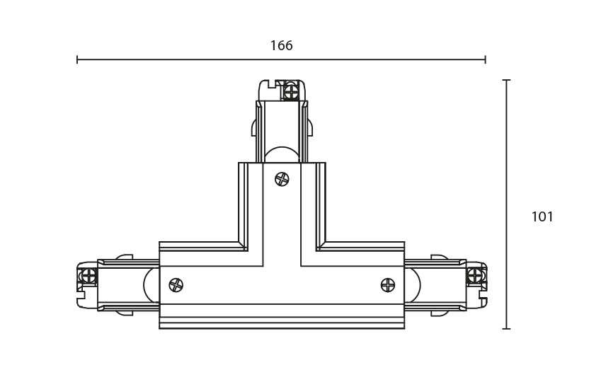 Shopline Svart T skarv vänster, reversibel