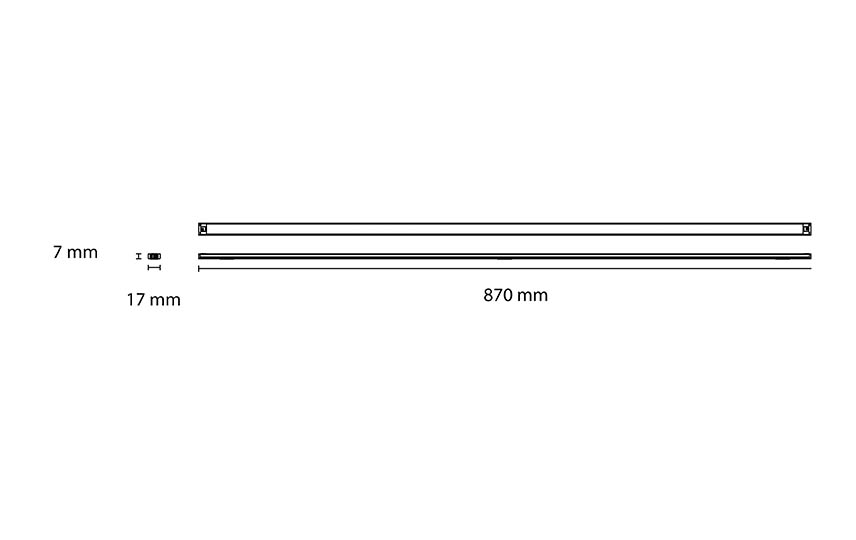 SlimLine 870 Vit Skena 640lm 2700K Ra>90