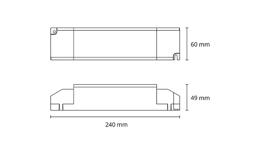 SlimLine Driver 2x55W 24V 1-10V / Push Dim