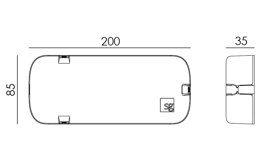 SlimLine Vit Driver 24V Bakkantsdimmer / Push Dim