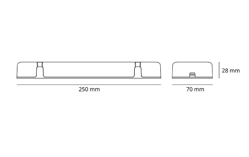 SlimLine Hvit Driver 20W 24V 1-10V / Push Dim